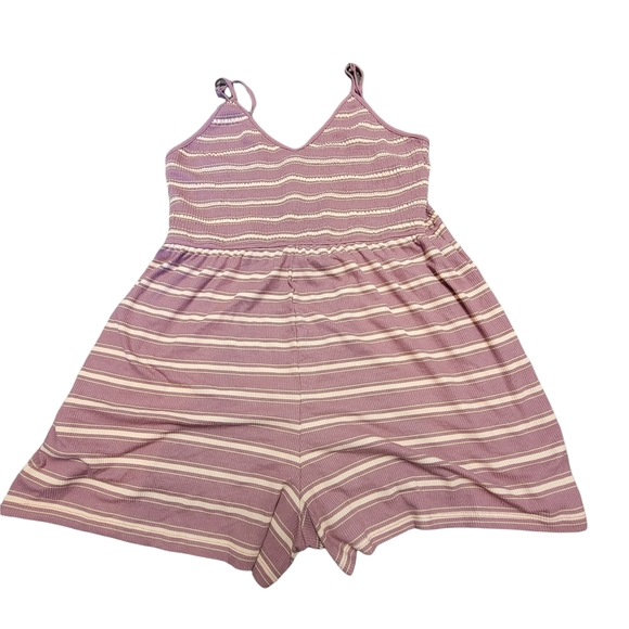 Wild Fable pink striped romper.        b2 - Picture 1 of 5